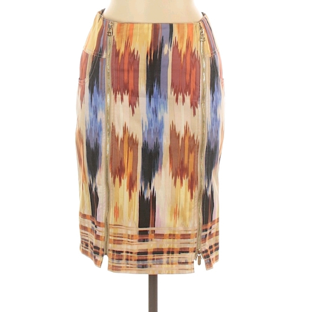 Etcetera Watercolor Tie Dye Abstract Zipper Skirt